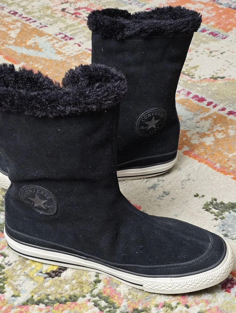 Converse All Star CT Beverly Womens Size 9 Black Mid Calf Winter Boots 525940C
